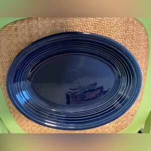 Fiesta Fiestaware Cobalt Blue Oval Serving Platter 11.5” - IEC